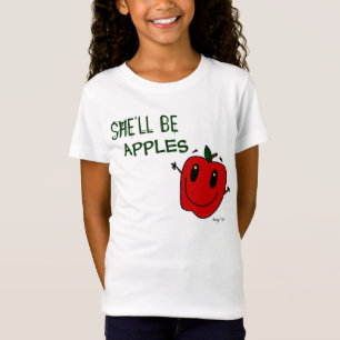 SHE'LL BE APPLES Girls Baby Doll T-Shirt
