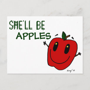 SHE'LL BE APPLES Postcard