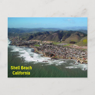 Shell Beach, California Aerial View Postcard