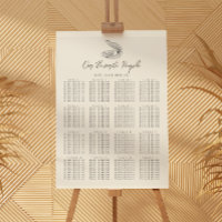 Shell Beach Ocean Wedding 16 Table Seating Charts
