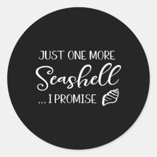 Shell Collecting Shelling Seashells Collector Beac Classic Round Sticker