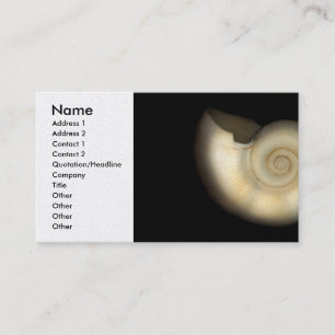 Shell - Conchology - Nautilus Business Card