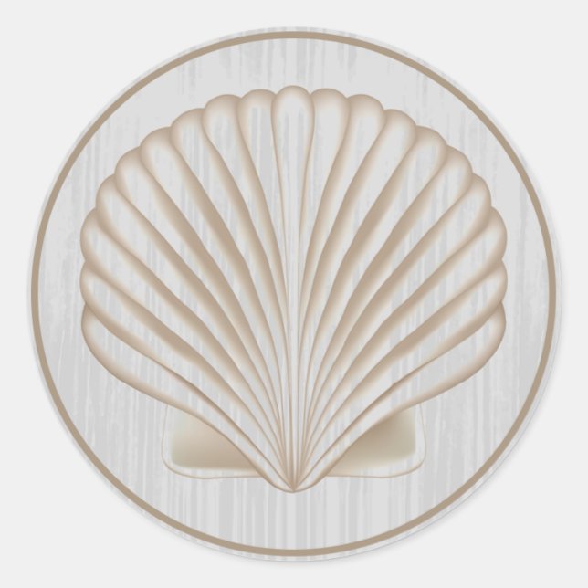 Shell • Customise Me! Classic Round Sticker (Front)