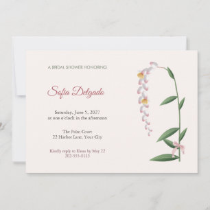 Shell Ginger Blush Bridal Shower Invitation