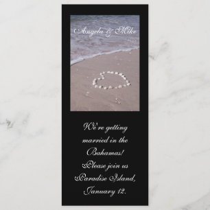 Shell Heart in the sand Invitations