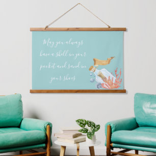 Shell In Your Pocket Beach Theme  Hanging Tapestry
