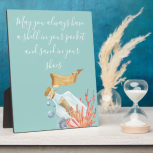 Shell In Your Pocket Beach Theme Plaque