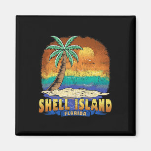 Shell Island Florida Vintage Distressed Souvenir Magnet