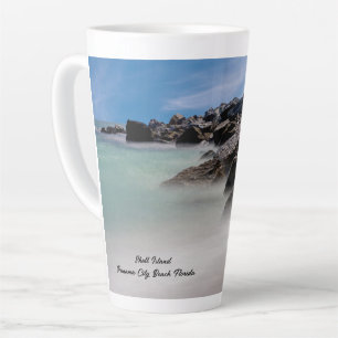 Shell Island Rocks And Waves Latte Mug