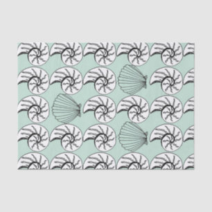 Shell Nautilus Scallop Nautical Beach Tissue Paper