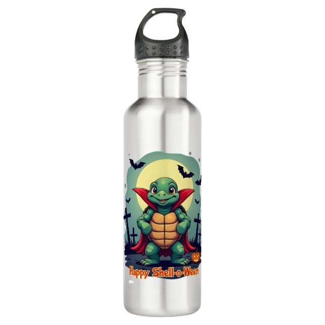 Shell-o-Ween Turtle 710 Ml Water Bottle (Front)