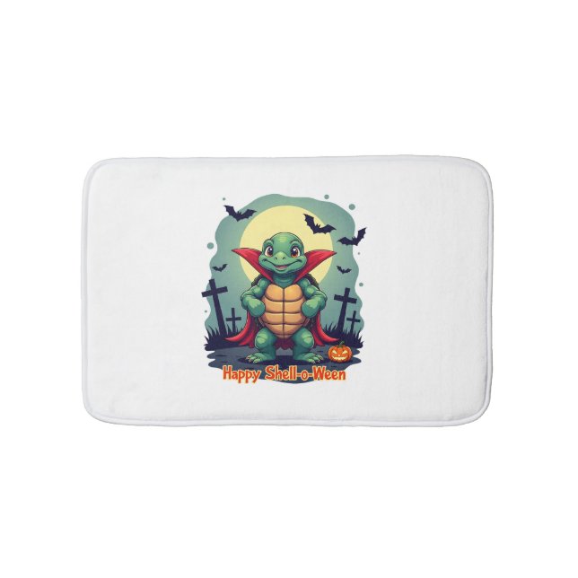 Shell-o-Ween Turtle Bath Mat (Front)