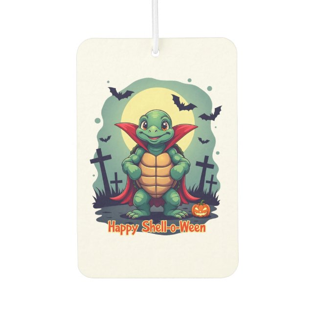 Shell-o-Ween Turtle Car Air Freshener (Front)