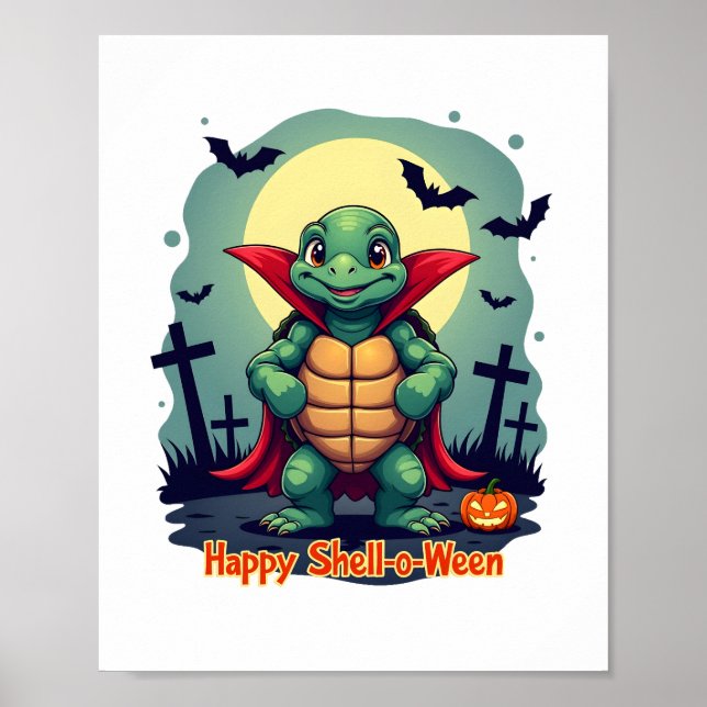 Shell-o-Ween Turtle Poster (Front)
