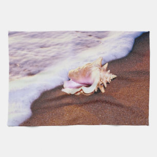 Shell on the Beach Tea Towel