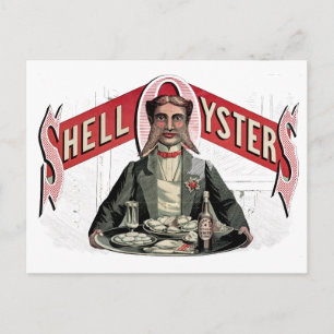 Shell Oysters Vintage Advertisement Postcard