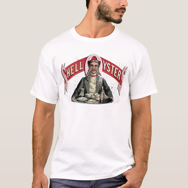 Shell Oysters Vintage Advertisement T-Shirt (Front)