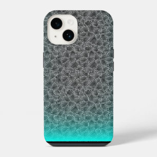 Shell pattern 04.nbg Black BG iPhone 14 Case