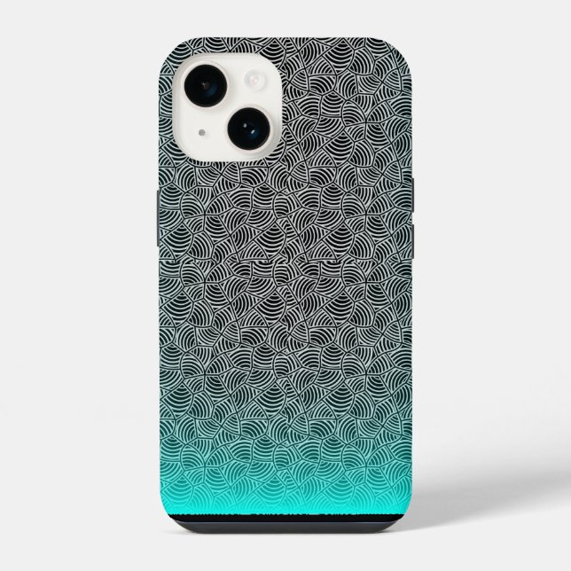 Shell pattern 04.nbg Black BG iPhone Case (Back)