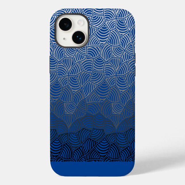 Shell pattern.04.w DBlue BG Case-Mate iPhone Case (Back)