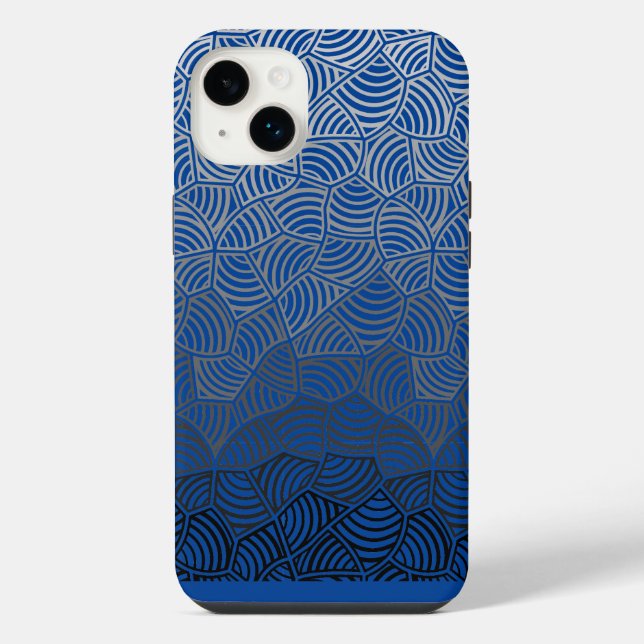Shell pattern.04.w DBlue BG iPhone Case (Back)