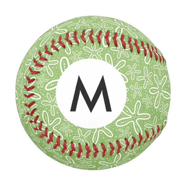 Shell Pattern On Spotted Background Baseball (Front Left)