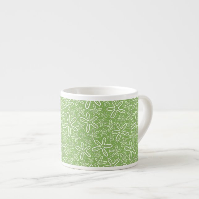 Shell Pattern On Spotted Background Espresso Cup (Front Right)