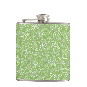 Shell Pattern On Spotted Background Hip Flask