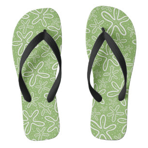 Shell Pattern On Spotted Background Jandals