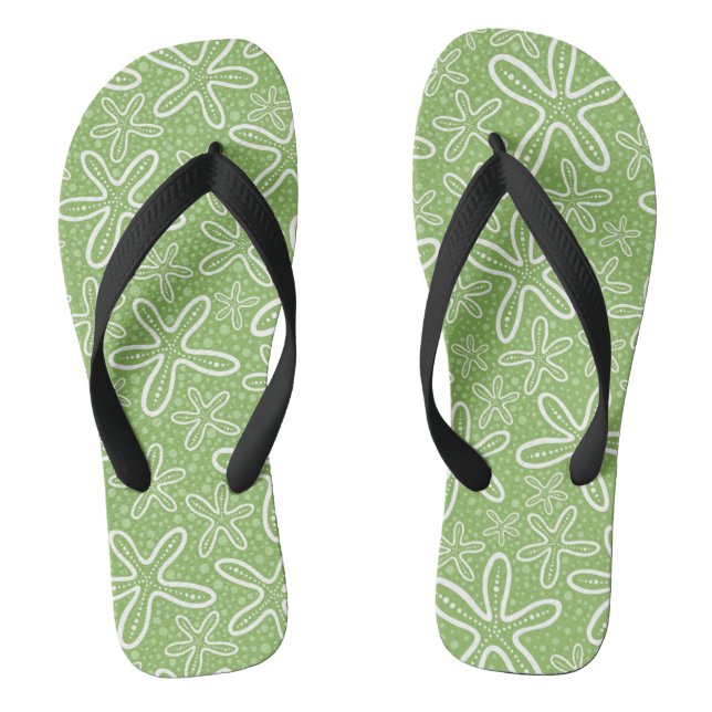Shell Pattern On Spotted Background Jandals (Footbed)