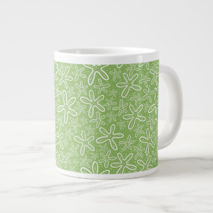 Shell Pattern On Spotted Background Large Coffee Mug