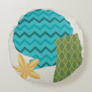 Shell Patterns II Round Cushion