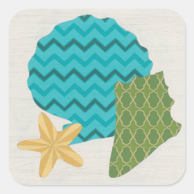 Shell Patterns II Square Sticker (Front)