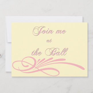 Shell Pink Debutante Ball Invitation