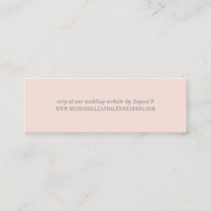 Shell Pink Minimalist Wedding Website RSVP Cards