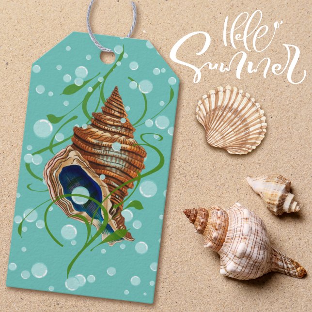 Shell Seagrass Bubble Escape Gift Tag (Shell Seagrass Bubble Escape Gift Tag)