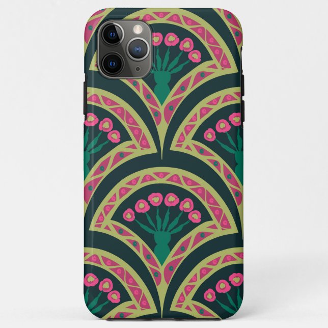 shell shaped green pattern Case-Mate iPhone case (Back)