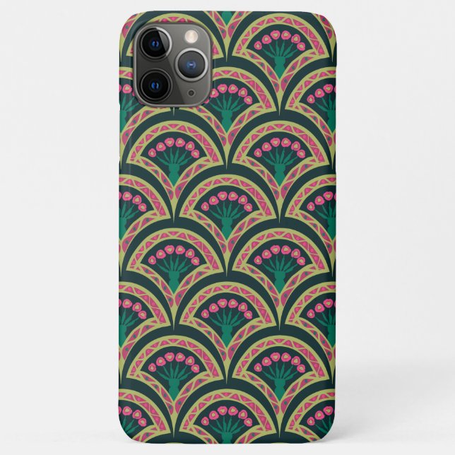 shell shaped green pattern Case-Mate iPhone case (Back)