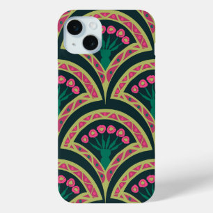 shell shaped green pattern iPhone 15 mini case