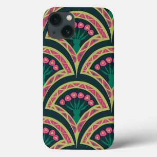 shell shaped green pattern iPhone 13 case