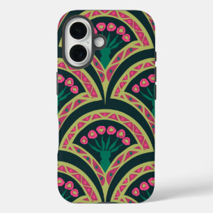 shell shaped green pattern iPhone 16 case