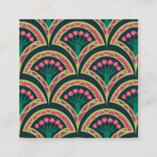 shell shaped green pattern discount card