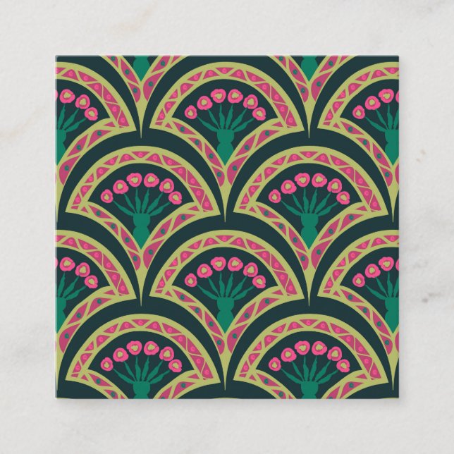 shell shaped green pattern discount card (Front)