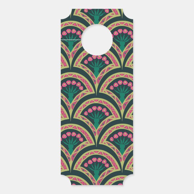 shell shaped green pattern door hanger (Front)