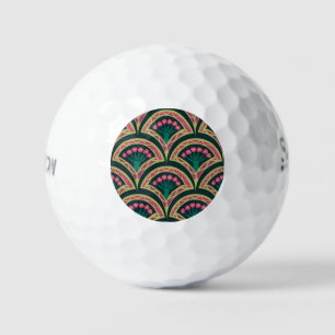 shell shaped green pattern golf balls