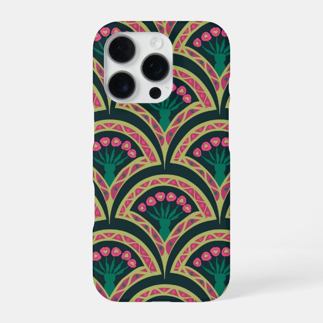 shell shaped green pattern iPhone case (Back)