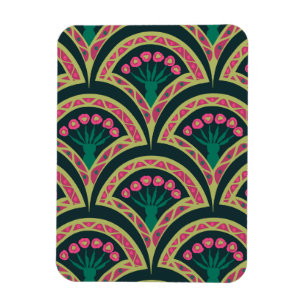 shell shaped green pattern magnet