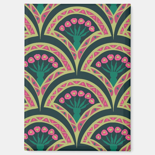 shell shaped green pattern magnet (Front)