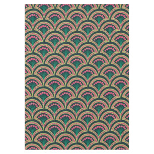 shell shaped green pattern tablecloth