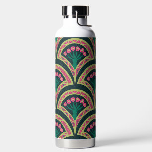 shell shaped green pattern water bottle